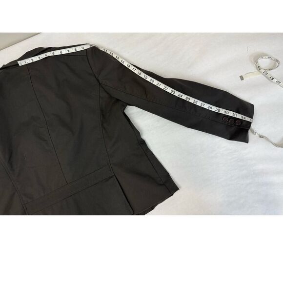 Vintage Andrew Oliver Jacket Gray Solid Pleated Women's Size 16 - Picture 4 of 7